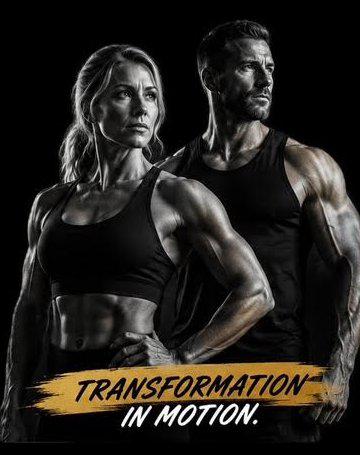 Fit man and woman posing confidently.